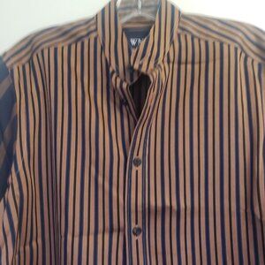 WNU Collagere Rust and Blue striped Shirt Size 6